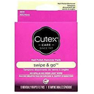 Cutex Swipe & Go Nail Polish Remover Pads (10 Count)