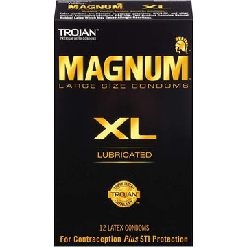 Trojan Lubricated Latex Condoms, Magnum XL, Extra Large