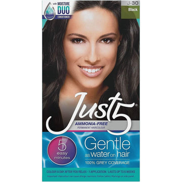Just 5 Women's Minute Permanent Hair Color, Black Noir