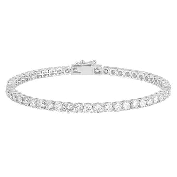 8Ct Lab Grown IGI Certified Diamond Women's Tennis Bracelet 14K White Gold 6"