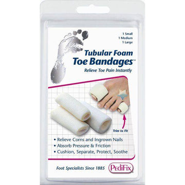 PediFix Tubular Foam Toe Bandages Large 3 ct