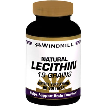 Windmill Natural Lecithin – 19 Grains (1200 mg), Softgels