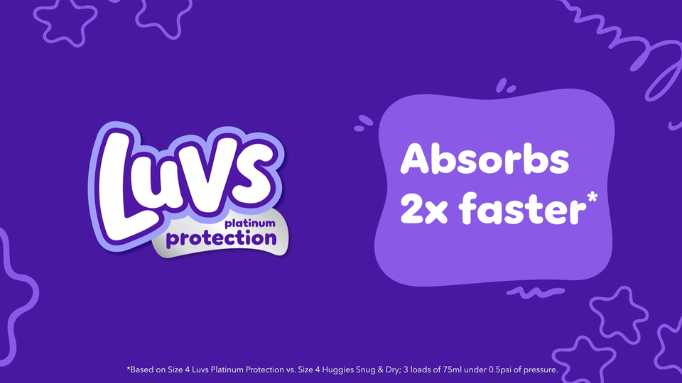 Luvs Platinum Protection Baby Diapers Size 2, 264 Count