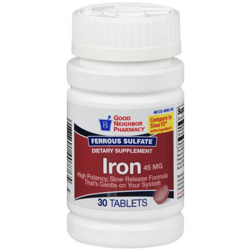 Good Neighbor GNP Iron Slow Release 45 Mg 30 Tabs