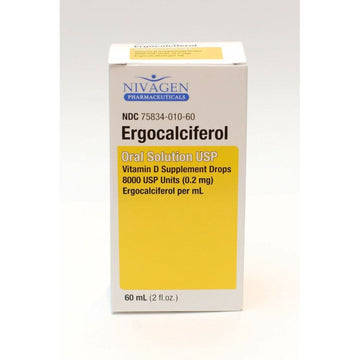 Nivagen Ergocalciferol Vitamin D Supplement Drops -2 Oz