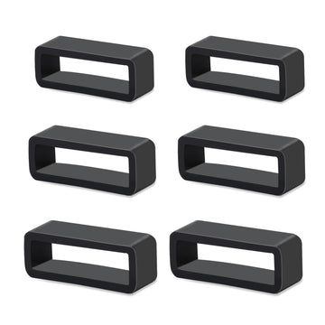 6Pcs Watch Strap Holder 18mm/20mm/22mm Watch Band Holder Rubber Watch Band Loops Replacement Silicone Watch Band Keeper Retainer Fastener Rings Security Loops for Smart Watch Band Sport Wristband