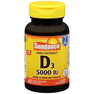 Sundance Vitamins Vitamin D3 High Potency - 60 Softgels