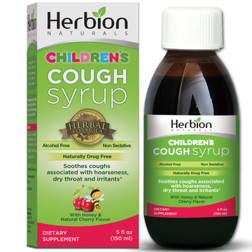 Herbion Naturals Throat Syrup For Children Cherry  5 Oz