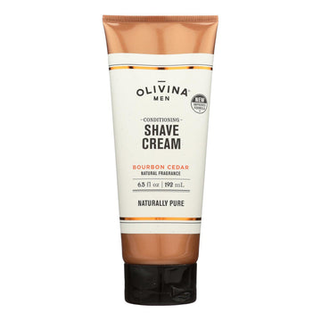Olivina Men Bourbon Cedar Conditioning Shave Cream - 1 Each - 6.5 Oz