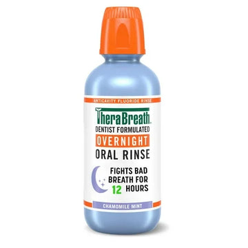 TheraBreath Overnight Mouthwash Chamomile Mint Flavor Alcohol Free 16 fl oz
