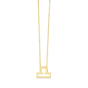 14K Yellow Gold Libra Necklace
