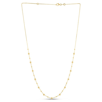 14k Yellow Gold Bead Necklace