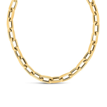 14k Yellow Gold French Cable Link Necklace (9mm)