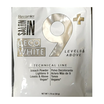 Salonin Deco White Bleach Powder, 9+ Levels, 1.76 oz (50 g)