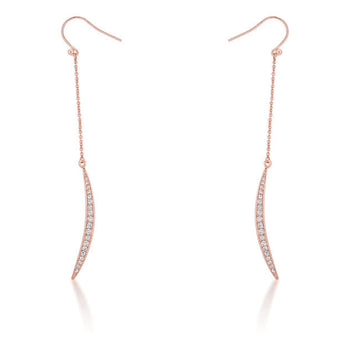 Luna 0.5ct CZ Delicate Moon Drop Earrings