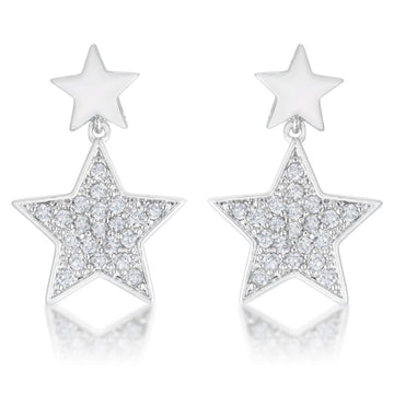 Bianca 0.5ct CZ Star Drop Earrings