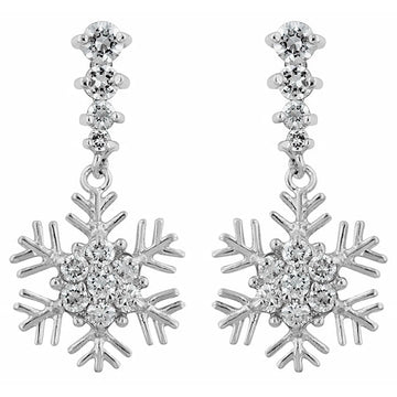 Snowflake Drop Earrings