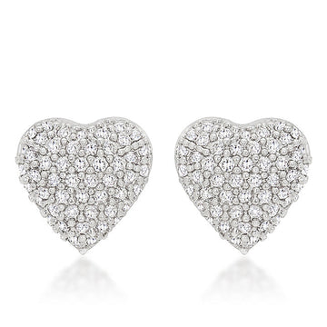 Special Pave Heart Earrings