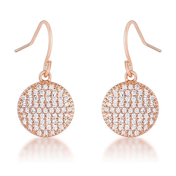 .6 Ct Elegant CZ Plated Disk Earrings