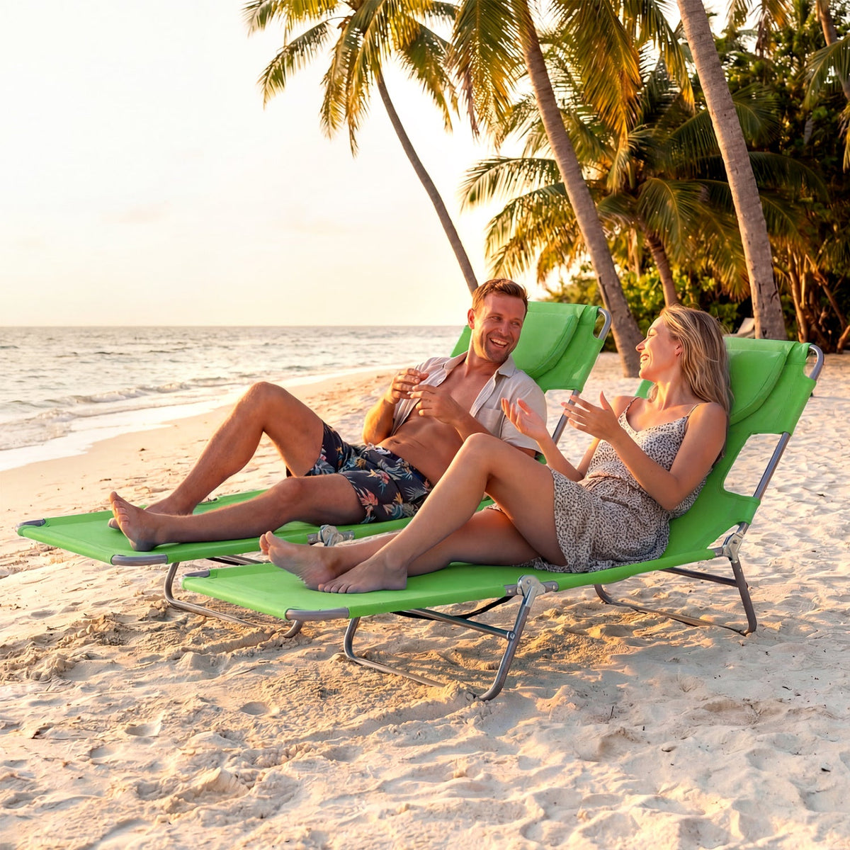 Folding Padded Rattan Patio Chaise Lounge with Adjustable Backrest and Quick Dry Foam All Weather