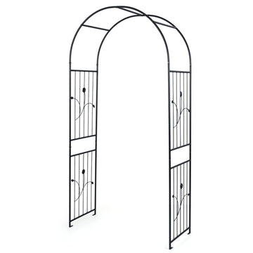 Garden Arch 87 Inches Tall Heavy Duty Metal Arbor Trellis Archway for Climbing Plants