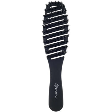 Flexvent Petite Mixed Bristle Vent Brush Boar & Nylon Pins Black