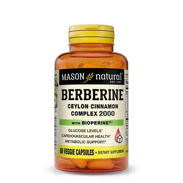 Mason Vitamins INC Natural Berberine Ceylon Cinnamon Complex 60 Veggie Capsules
