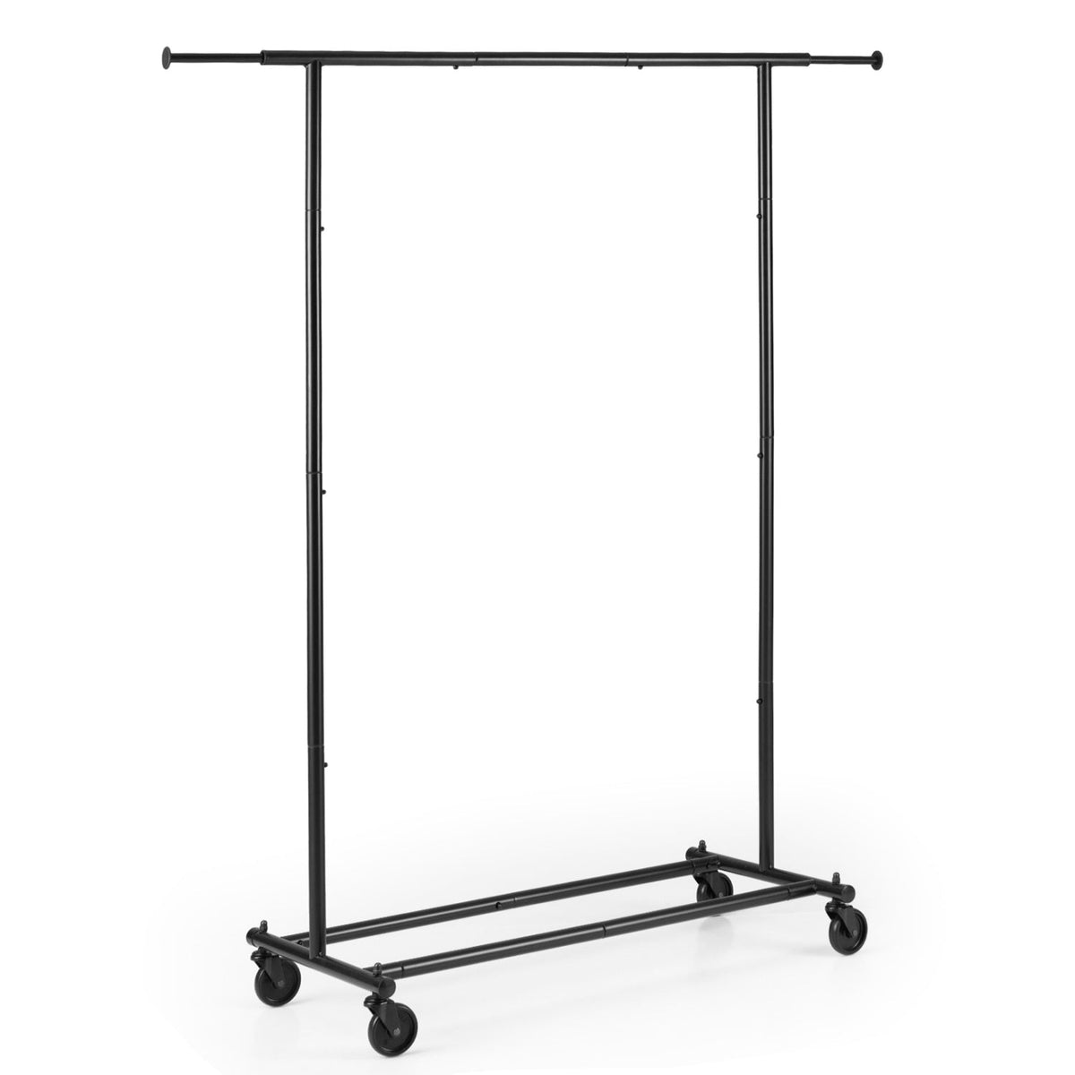 Mobile Garment Rack with Extendable Rods Heavy