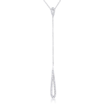 Chrisette 0.4ct CZ Classic Drop Lariat Necklace