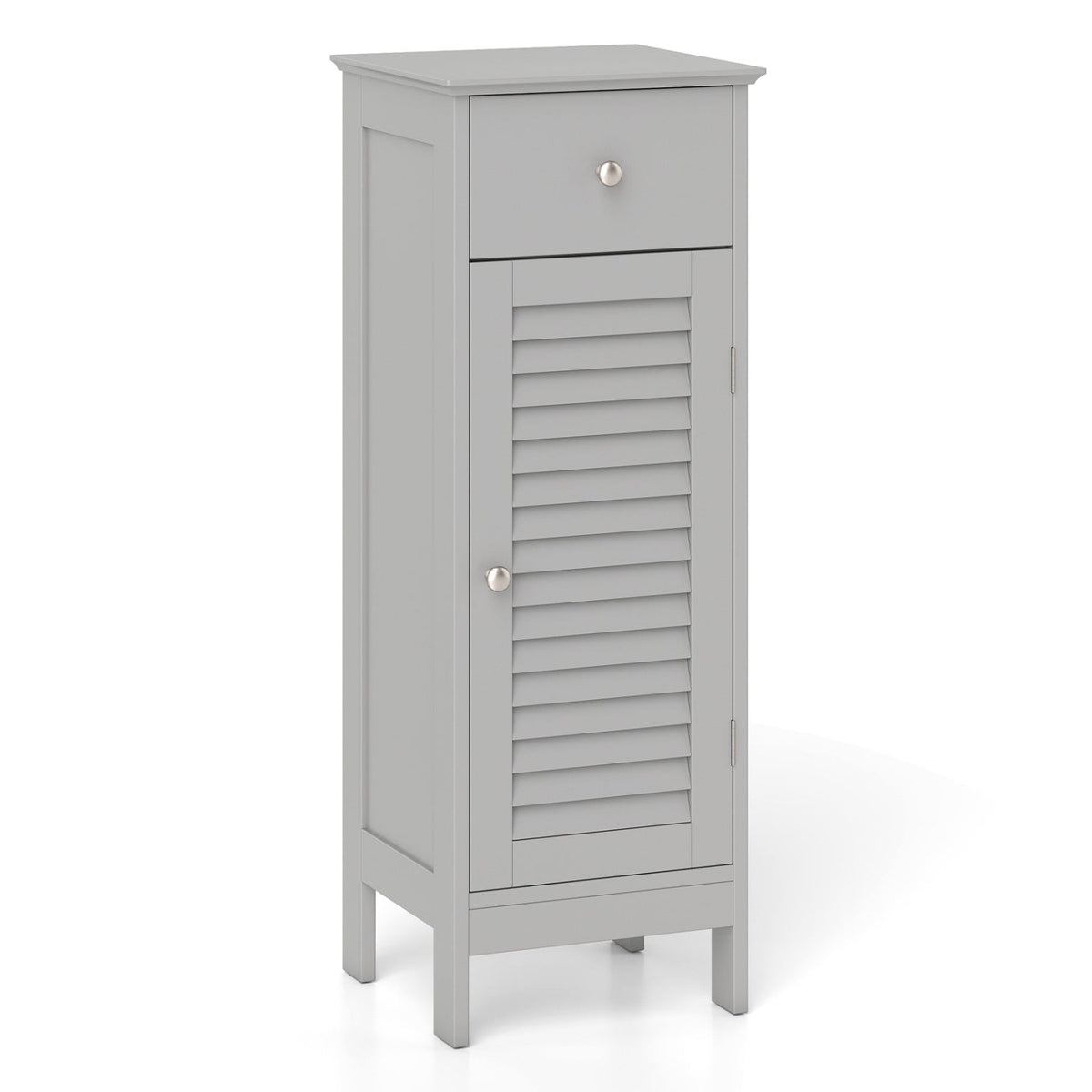 Narrow Bathroom Storage Cabinet with Adjustable Shelf & Drawer
