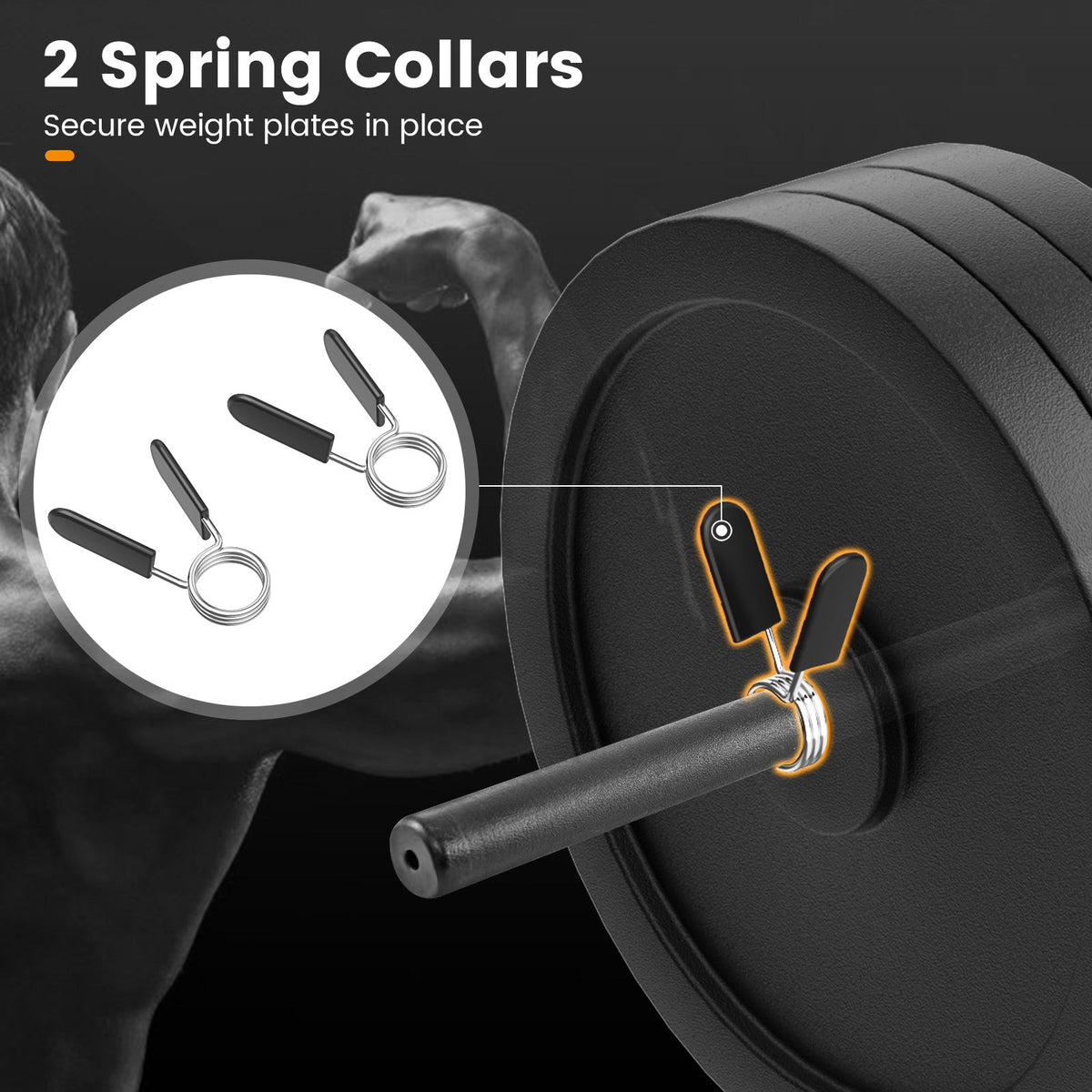 Olympic Hex Trap Bar with 2 Spring Collars and Foldable Handle