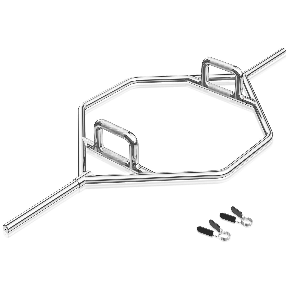 Olympic Hex Trap Bar with 2 Spring Collars and Foldable Handle