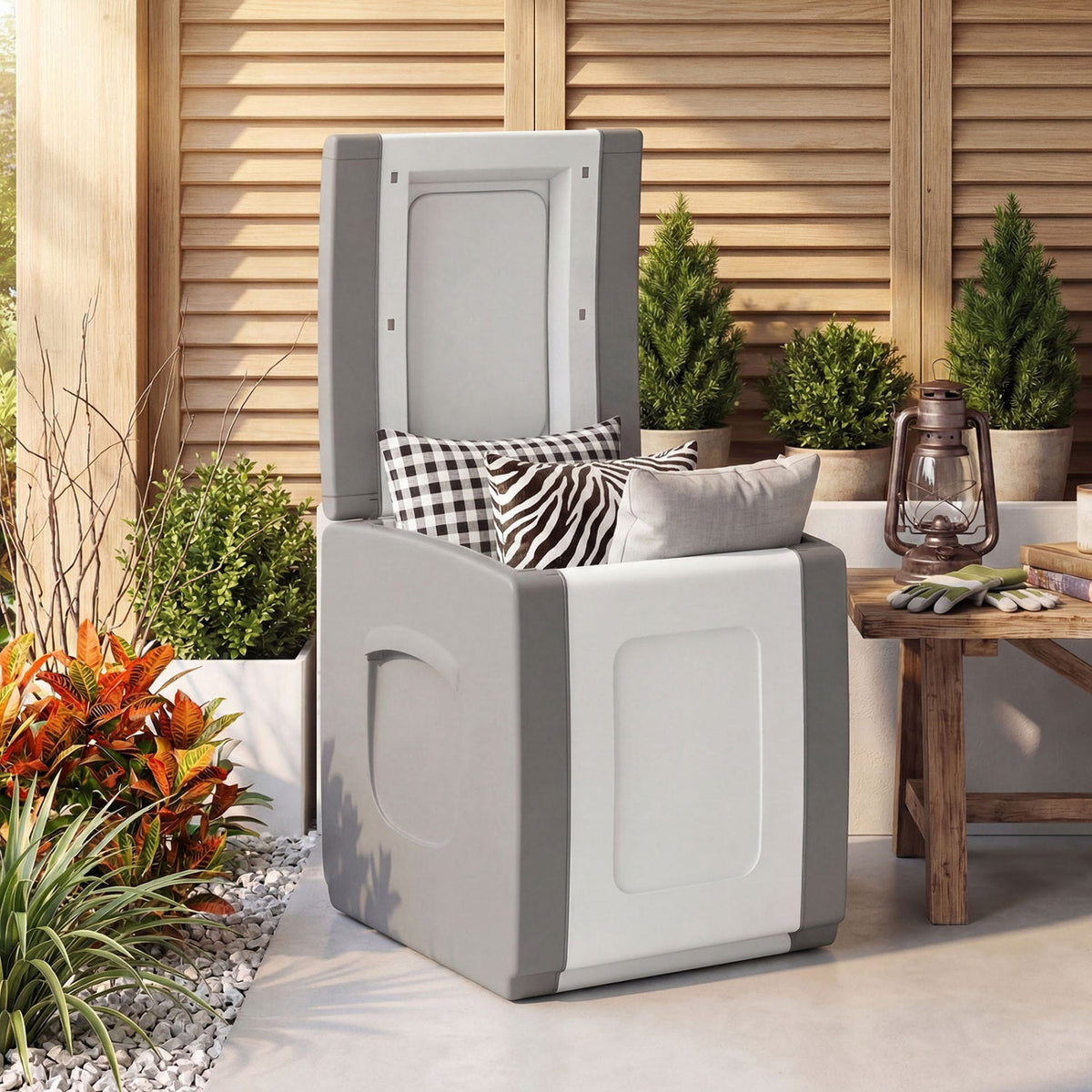 Outdoor Deck Box with Lid for Packages and Garden