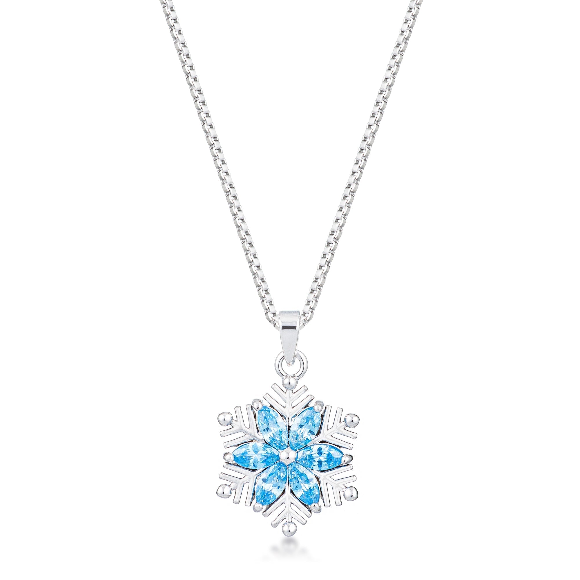 Brilliant Marquise Snowflake Pendant