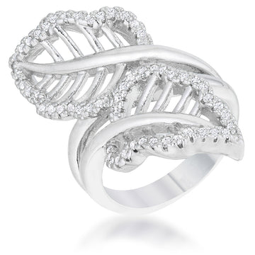 Lina 0.4ct CZ Leaf Wrap Ring