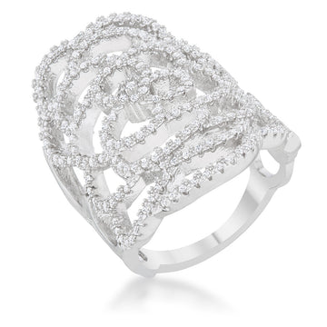 Rosa 1.25ct CZ Filigree Cocktail Ring