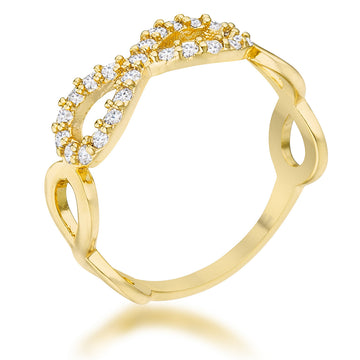 Mina 0.35ct CZ 14k Infinity Ring