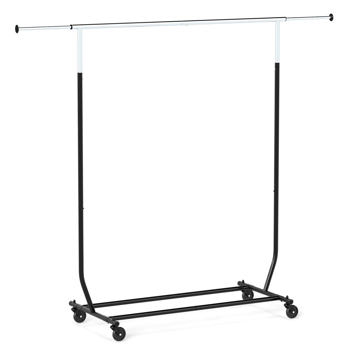 Rolling Clothes Rack Extendable Garment Stand for Hanging Clothes