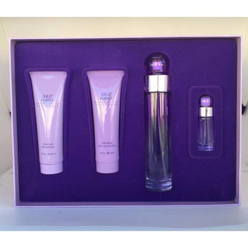 Gift/Set 360 Purple By Perry Ellis 4Pcs. 3.4 Fl Perfume By Perry Ellis For Women