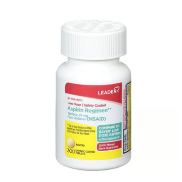 Leader Aspirin Regmn Tablets 81mg 300 ct