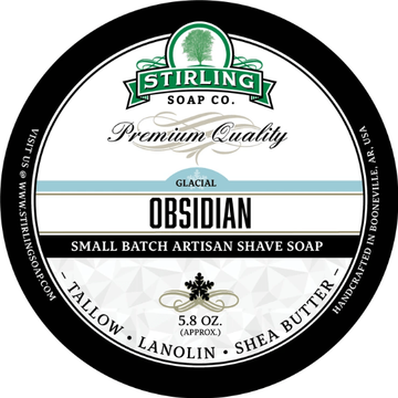 Stirling Soap Co. Glacial - Obsidian Shaving Collection