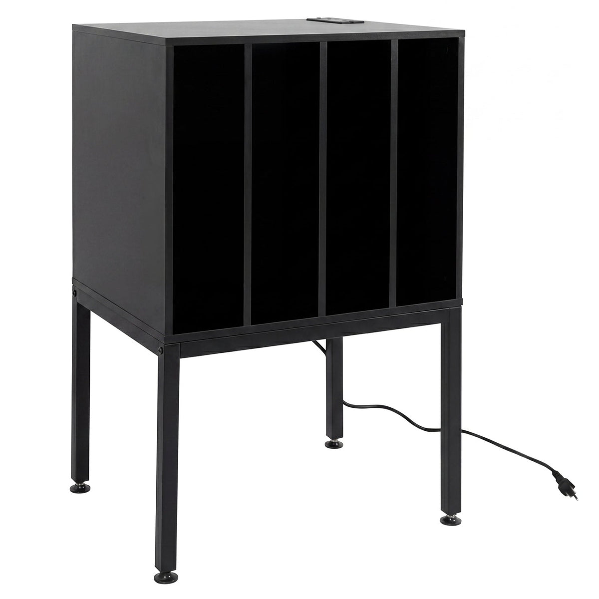 Turntable Record Player Stand with Power Outlets