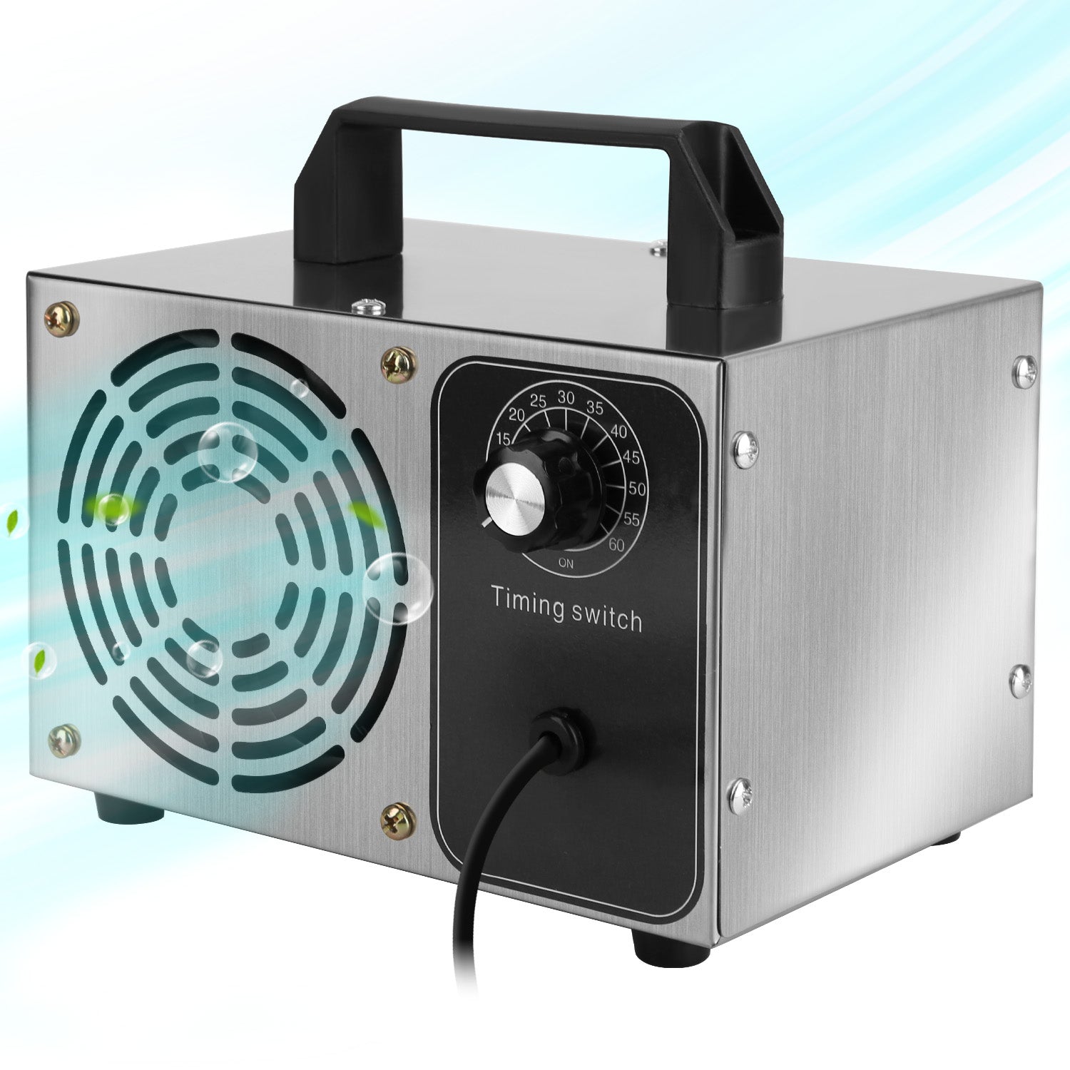 110W 50000mg/h Ozone Generator Odor Eliminator Ionizer Air Purifier with 60Mins Timer Cover up to 3229Sq.Ft for Rooms Smoke Cars Pets