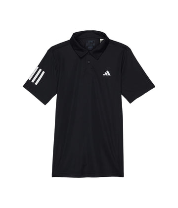 adidas Boys Club Tennis 3-Stripes Polo Shirt Black (2023) Large