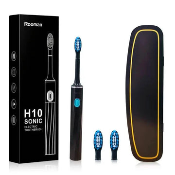 Sonic Electric Toothbrush – 6 Brush Heads, 3 Modes, AA Battery, IPX7 Waterproof