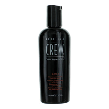 American Crew 3-In-1, 3.3oz Shampoo, Conditioner, and Body Wash
