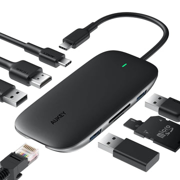 AUKEY CBC71 8 in 1 USB C Hub with Ethernet Port