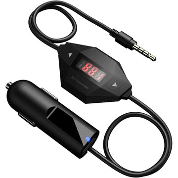 AUKEY FM Transmitter, Radio Adapter Car Kit with USB Car Charger