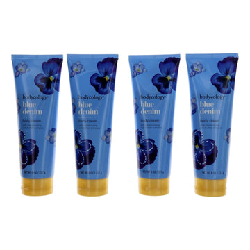 Blue Denim, 4 Pack 8 oz Moisturizing Body Cream women