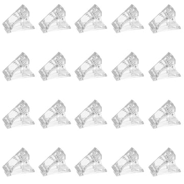 20Pcs Nail Tip Clips Quick Building Poly Gel UV LED Builder DIY Transparent Finger Tip Extension Tool